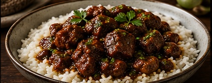 Beef stew and rice
